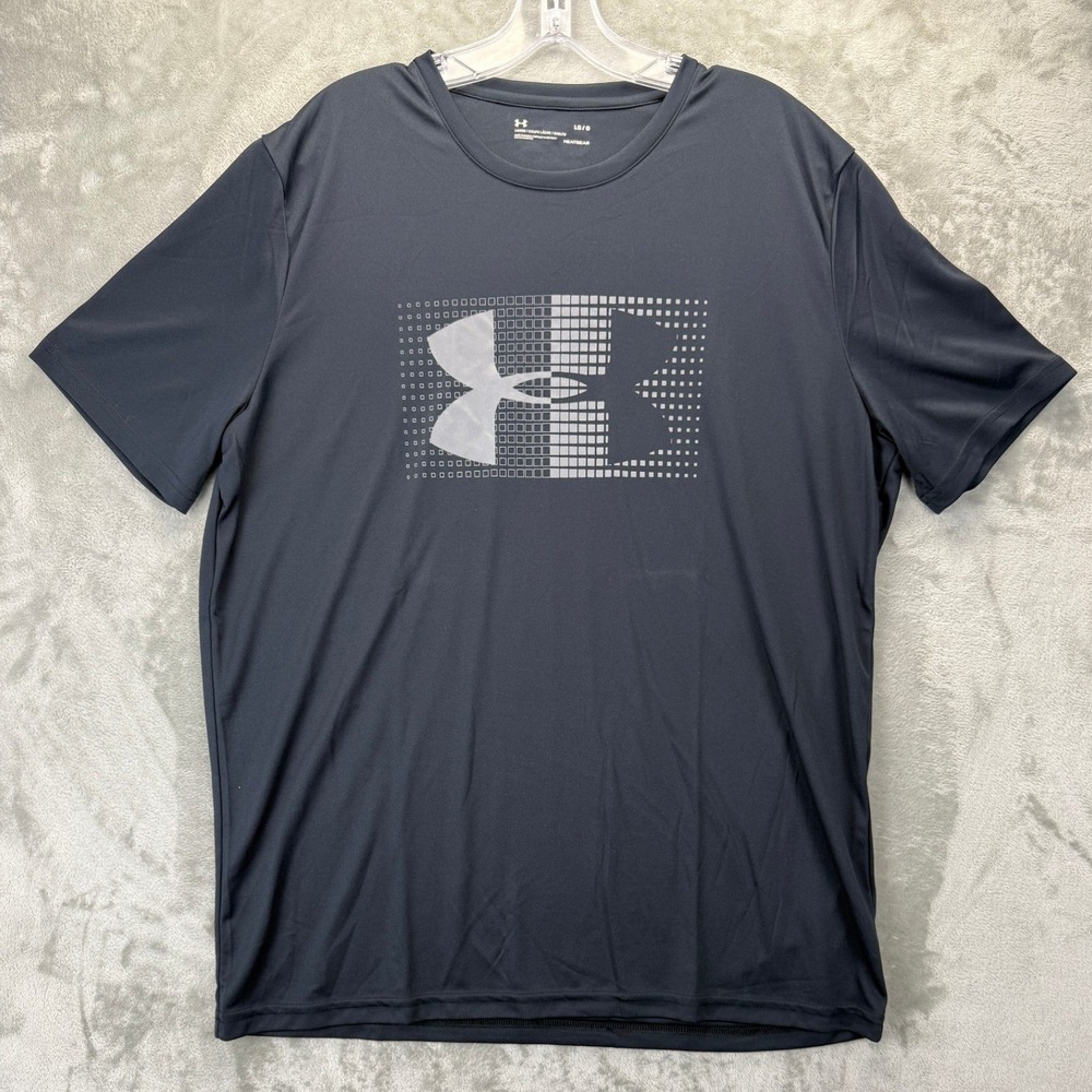 Under Armour Mens HeatGear Loose Fit Graphic Logo T-Shirt Charcoal Grey Large